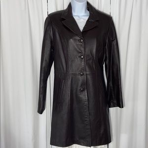 🌸Genuine Leather🌸Brown Vera Pelle Coat